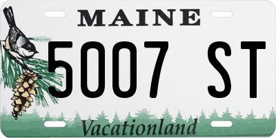 ME license plate 5007ST