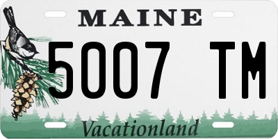 ME license plate 5007TM