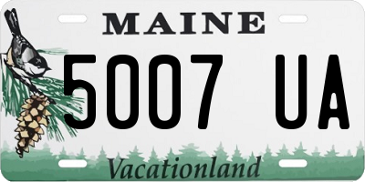 ME license plate 5007UA