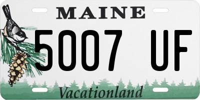 ME license plate 5007UF