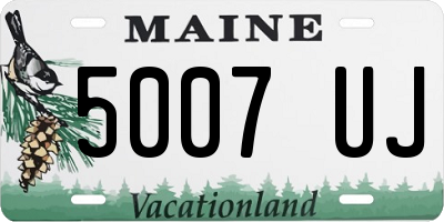 ME license plate 5007UJ