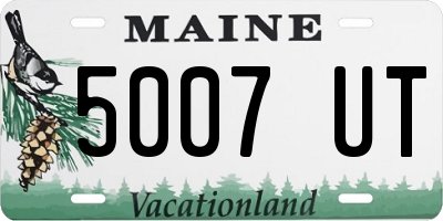 ME license plate 5007UT