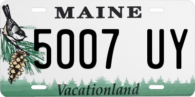 ME license plate 5007UY