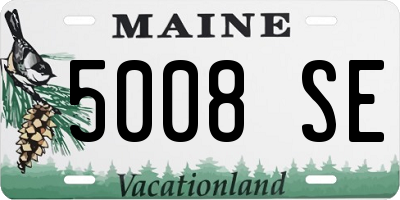 ME license plate 5008SE