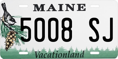 ME license plate 5008SJ