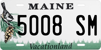 ME license plate 5008SM