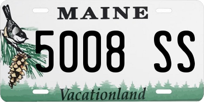 ME license plate 5008SS