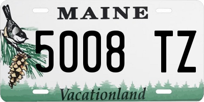 ME license plate 5008TZ