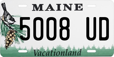 ME license plate 5008UD