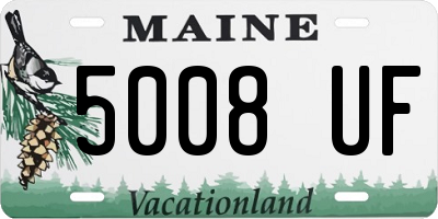 ME license plate 5008UF