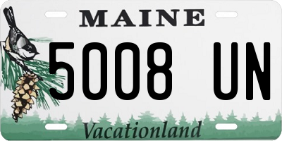 ME license plate 5008UN