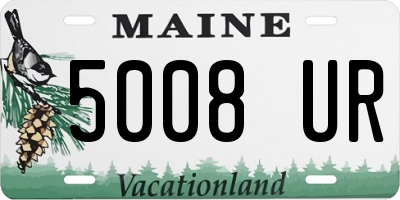 ME license plate 5008UR