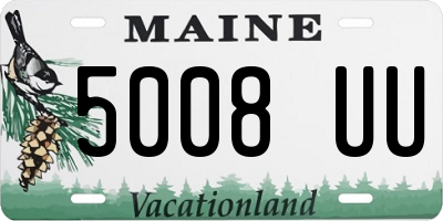 ME license plate 5008UU