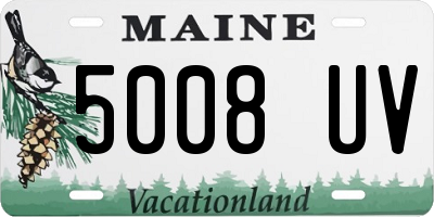 ME license plate 5008UV