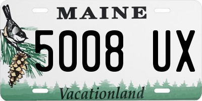 ME license plate 5008UX