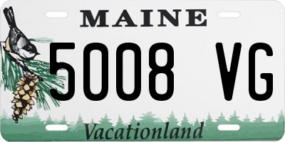 ME license plate 5008VG