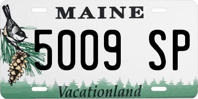 ME license plate 5009SP