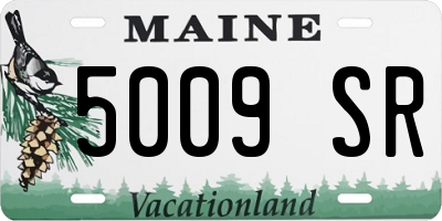 ME license plate 5009SR