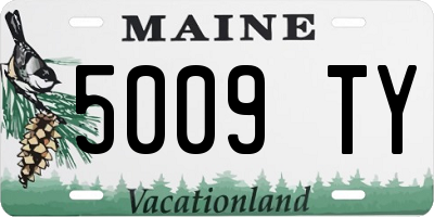 ME license plate 5009TY