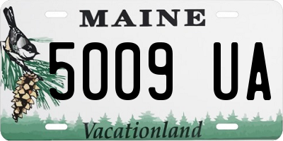 ME license plate 5009UA