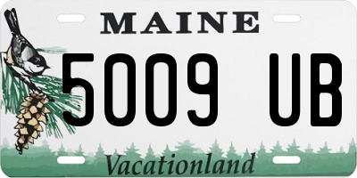 ME license plate 5009UB
