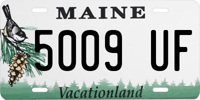ME license plate 5009UF
