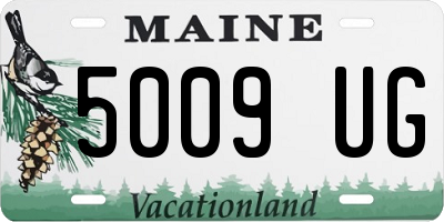 ME license plate 5009UG
