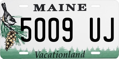 ME license plate 5009UJ