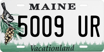 ME license plate 5009UR