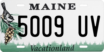 ME license plate 5009UV