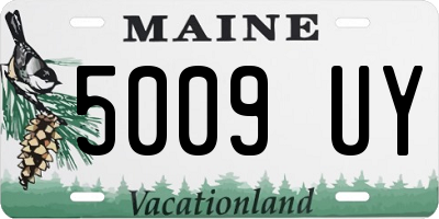 ME license plate 5009UY