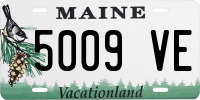 ME license plate 5009VE