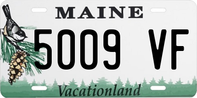 ME license plate 5009VF