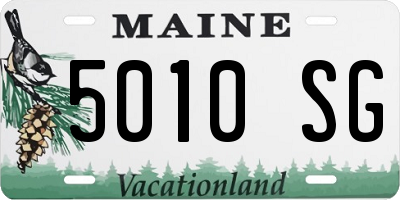 ME license plate 5010SG