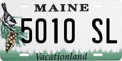 ME license plate 5010SL