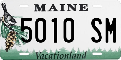 ME license plate 5010SM