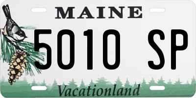 ME license plate 5010SP