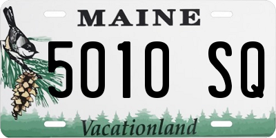 ME license plate 5010SQ