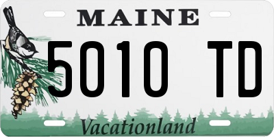 ME license plate 5010TD