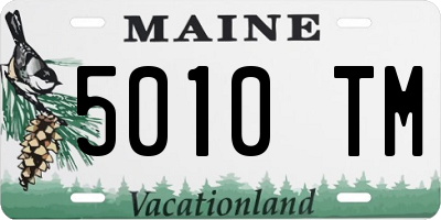 ME license plate 5010TM