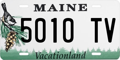 ME license plate 5010TV