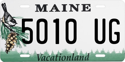 ME license plate 5010UG