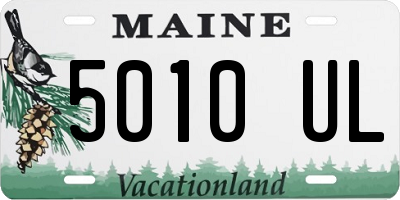 ME license plate 5010UL