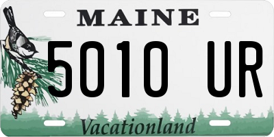 ME license plate 5010UR