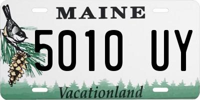 ME license plate 5010UY