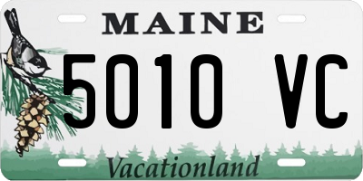 ME license plate 5010VC