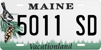 ME license plate 5011SD