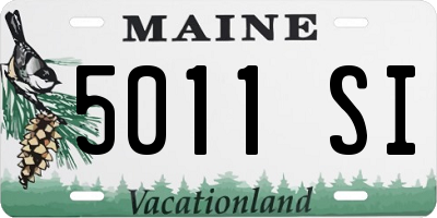 ME license plate 5011SI