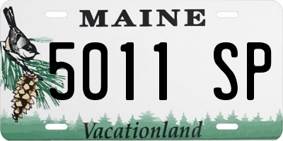ME license plate 5011SP