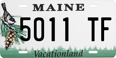 ME license plate 5011TF